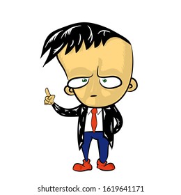 Businessman boy. Vector character illustration