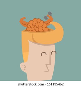 Businessman brain power , eps10 vector format