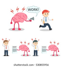 businessman and brain set 2