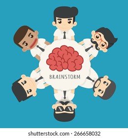 Businessman brainstorm , eps10 vector format