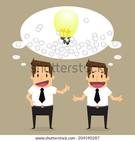 Businessman brainstorming 