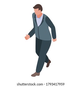 Businessman breakthrough icon. Isometric of businessman breakthrough vector icon for web design isolated on white background