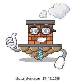 Businessman brick chimney isolated in the character