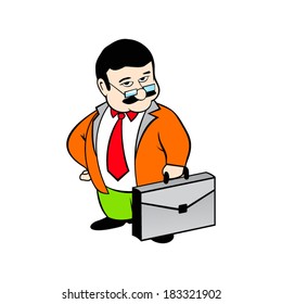 Businessman with briefcase
