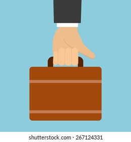 Businessman and briefcase