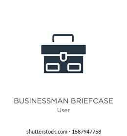 Businessman briefcase icon vector. Trendy flat businessman briefcase icon from user collection isolated on white background. Vector illustration can be used for web and mobile graphic design, logo, 