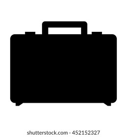 Businessman briefcase isolated flat icon, vector illustration graphic.
