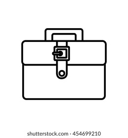 Businessman briefcase isolated flat icon, vector illustration graphic.
