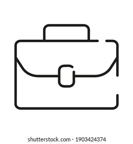 Businessman briefcase. Thin line icon for web, applications and design. Minimalistic flat style.