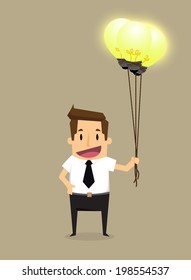 Businessman bright idea.EPS10