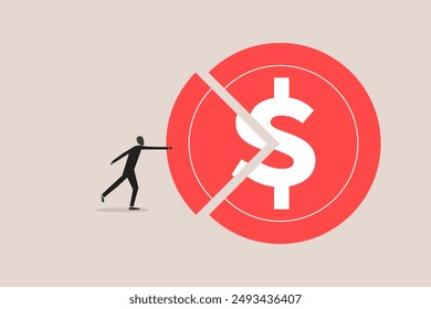 Businessman bring arrange pie chart as rebalancing investment portfolio to suitable for risk and return. concept of Investment asset allocation and rebalance