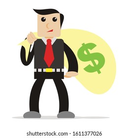 businessman brings money vector - illustration