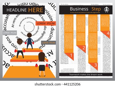 Businessman brochure and report from vector.