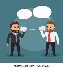 businessman with bubble speech