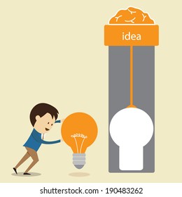businessman is building ideas