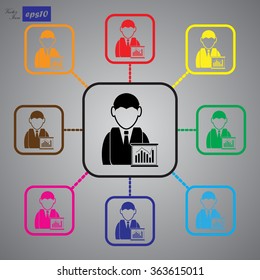 Businessman - Business chart