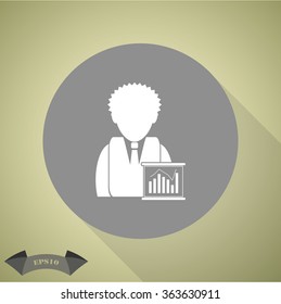 Businessman - Business chart