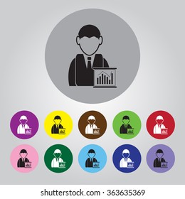 Businessman - Business chart