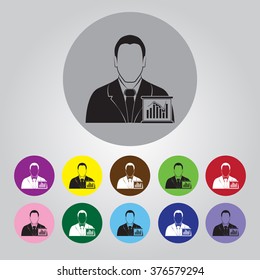 Businessman - Business chart