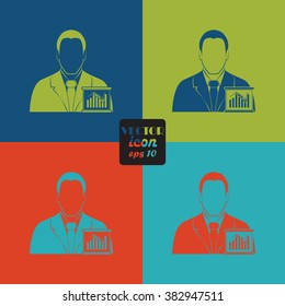Businessman - Business chart