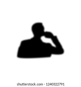 businessman. business icon. business logo. shadow of a businessman. blurred icon. blurred businessman logo
