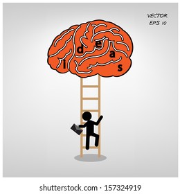 businessman and business ideas. vector illustration
