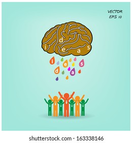 businessman and business ideas. vector illustration eps10 
