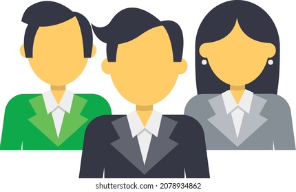 Businessman, business lady icon vector design flat
