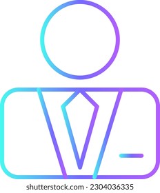 Businessman Business and office icon with blue duotone style. people, manager, human, person, meeting, job, leader. Vector illustration