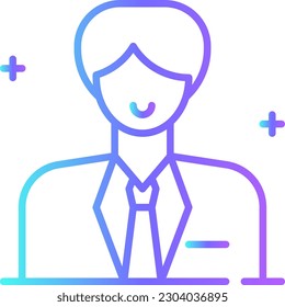 Businessman Business and office icon with blue duotone style. people, manager, human, person, meeting, job, leader. Vector illustration