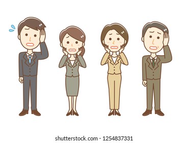 Businessman and business woman 【impatience】