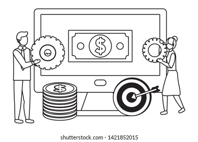 Businessman and businesswoman avatar design vector illustration