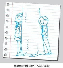 Hide And Seek Sketch Stock Illustrations Images Vectors Shutterstock