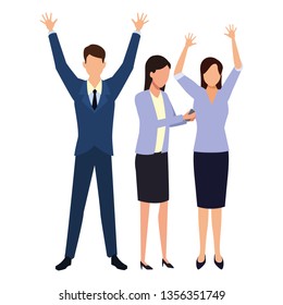 Businessman and businesswomen