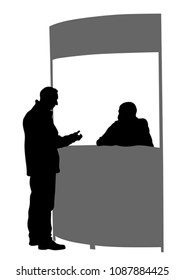 Businessman and businesswomen in office on white background