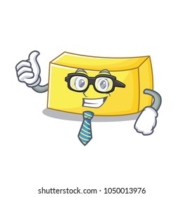 Businessman butter character cartoon style