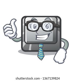 Businessman button C in the mascot shape