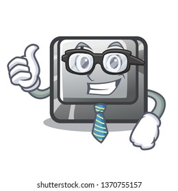 Businessman button I in the character shape
