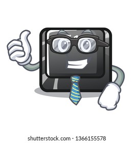 Businessman button f12 isolated in the character