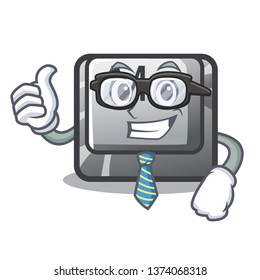 Businessman button M in the character shape