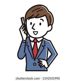 Businessman in a call