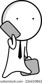 Businessman calling. Businessman goes to work 