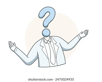 Businessman cannot make decision or choosing choices and alternative, confused or frustrated to decide