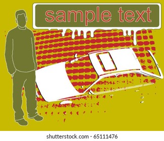 businessman with car