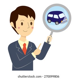 Businessman car assessment