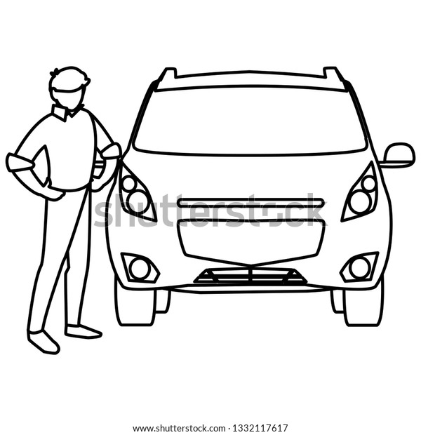 businessman with car\
character