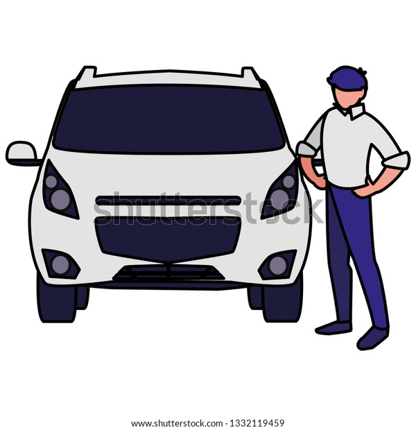businessman with car\
character