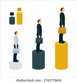 Business-Karriere Schritte Konzept Vektor infographische Illustration. Teil der Menge.
