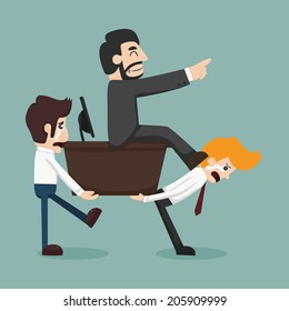 Businessman carrying boss  , eps10 vector format