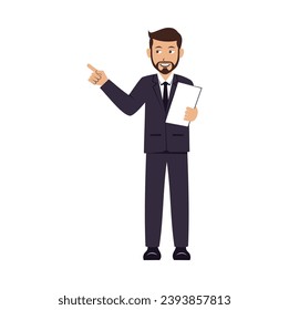Businessman Cartoon Character Design Illustration vector eps format , suitable for your design needs, logo, illustration, animation, etc.